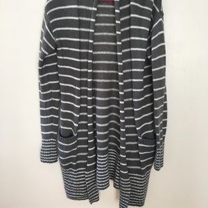 Caslon Long Striped Cardigan (XS)